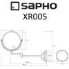 Зеркало SAPHO X-ROUND, подвесное косметическое d150 мм, хром фото 2