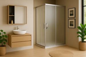 Душевой уголок Royal Bath HPD RB8512HPD-C-ST профиль сатин, стекло матовое, 120x85x200