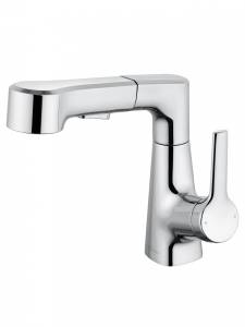 Смеситель для раковины Wonzon & Woghand WW-121B108-CR с выдвижным изливом, хром