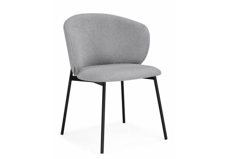 Стул на металлокаркасе Woodville Рикко 674677 серый (81 cloud) / черный