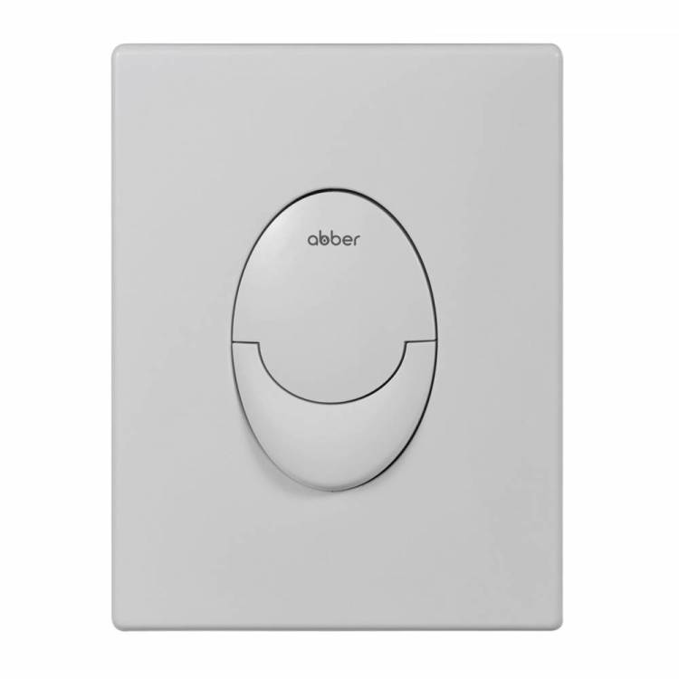 Кнопка смыва Abber AC0125MW пневматическая, белая матовая