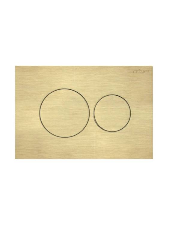 Кнопка смыва Cezares Pneumatic PN1-BTN-BORO брашированное золото