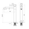 Смеситель для раковины Knotlor Eclipse SS-21/RB высокий, бронза фото 6