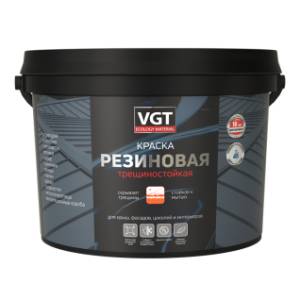 Краска универсальная резиновая трещиностойкая VGT ELASTIC темно-коричневая 13 кг