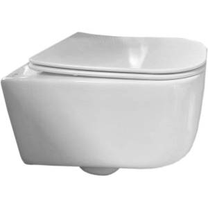 Унитаз подвесной Ceramica Nova New Day CN3005 безободковый, с крышкой-сиденьем микролифт