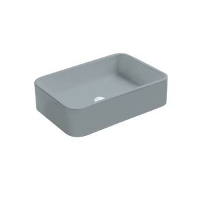 Раковина накладная AXA Cosa 8621009 прямоугольная 600х450х160мм, Grey Matt