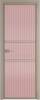 Межкомнатная дверь Profil Doors 2 AX цвет профиля Никель матовый, стекло безопасное 6 мм мору розовое 600x2000