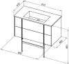 Тумба с раковиной Allen Brau Reality 1.32006.AM антрацит матовый, 91x50 фото 16
