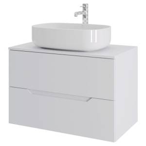 Тумба с раковиной Orange Line Li-80TuwMDF+B07-540W белая матовая, 80.5 см