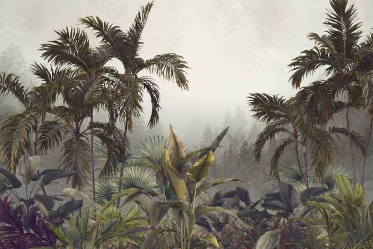 3D Фотообои Artegrafico «Джунгли на закате» DJ-009 акварель