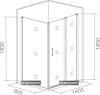 Душевой уголок Good Door Infinity WTW+SP-C-CH 140x80 фото 4