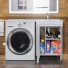 Тумба под раковину Uperwood Magenta 5930205156 под стиральную машину, напольная, с дверцами, белая, 60 см фото 6