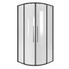 Душевой уголок Niagara Nova NG-6825-34BLACK профиль черный матовый, стекло прозрачное, 80x80x195