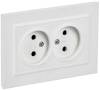 Розетка 2-местная IEK Brite BR-R20-10-K91-F арктический белый