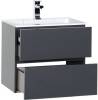 Тумба с раковиной Aquanet Алвита 60 213094 серый антрацит, 531x600x450 фото 2