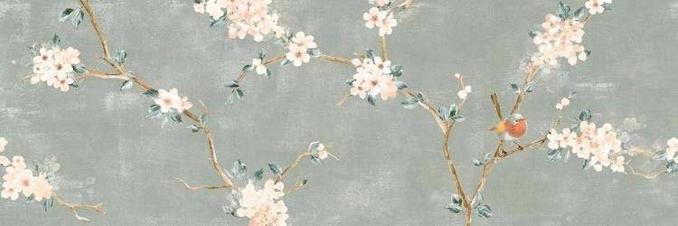Керамогранит Ragno Mixed RA1X Decoro Fiore di Pesco Verde Touch B Rett 40x120