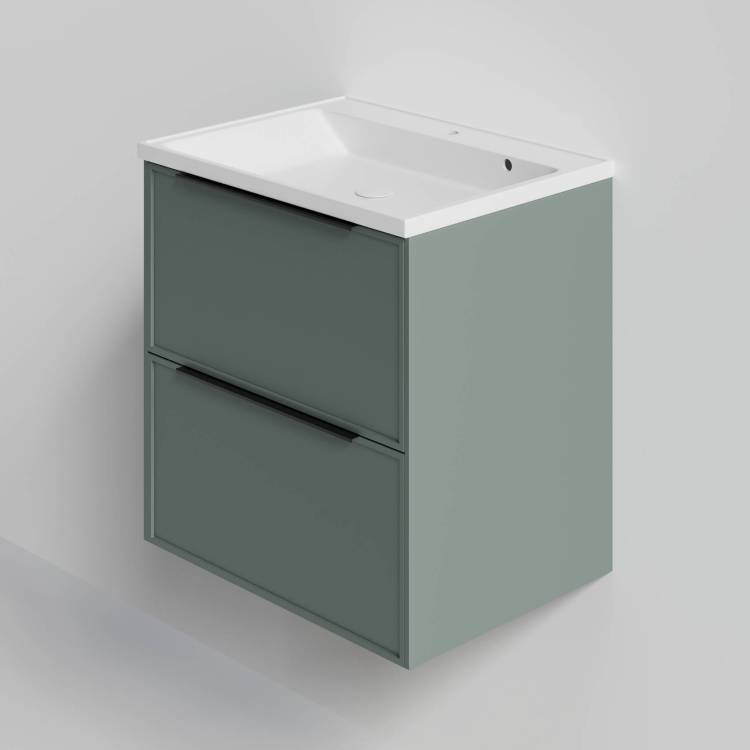 Тумба под раковину La Fenice Simpla Twin Grigio 60 серо-зеленый матовый