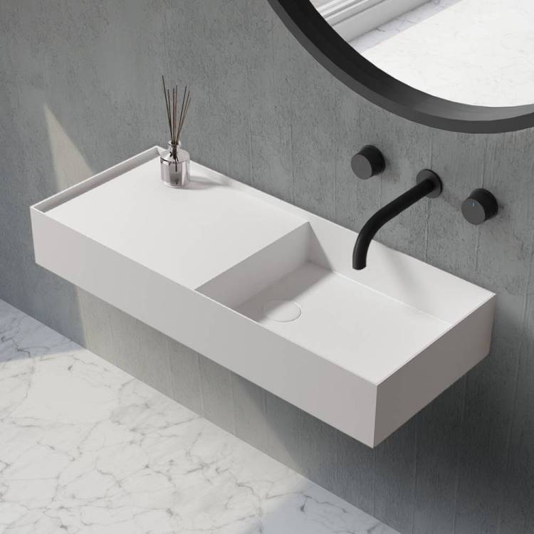 Раковина Abber Stein AS2648 подвесная, 80 см, белая матовая