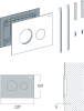 Система инсталляции для унитазов Rivo Set A 200001.1 кнопка хром фото 13