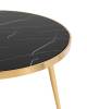 Стол обеденный Stool Group Гелиос EDT-134-TG DUAL стекло черный мрамор сталь золото 100x100x75 фото 3