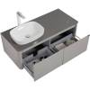 Тумба с раковиной Black&White U915.1200L 9151200L 40x120x55 Белый/Серый фото 4