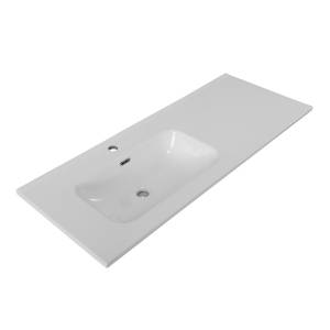 Раковина BelBagno BB1200ETL-L чаша слева, белый глянцевый, 121x46.5