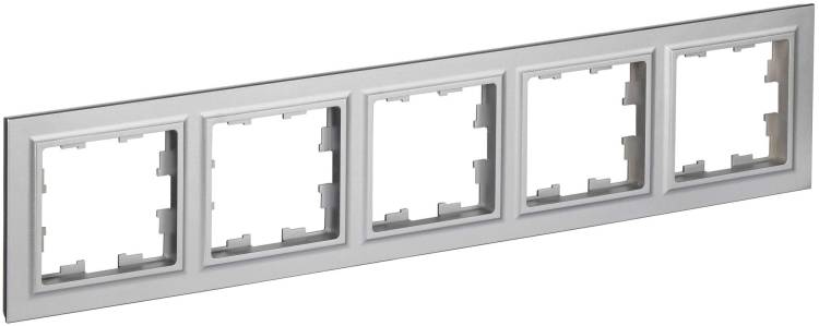 Рамка 5-постовая IEK Brite BR-M52-K47 алюминий
