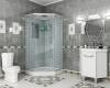 Душевая кабина Niagara Luxe NG-7701DM 900x910х2120  низкий поддон 15см стенки МРАМОР 3 места фото 2