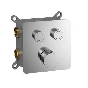 Термостатический смеситель AQUAme AQM8811CR с регулировкой напора, с внутренней частью, хром