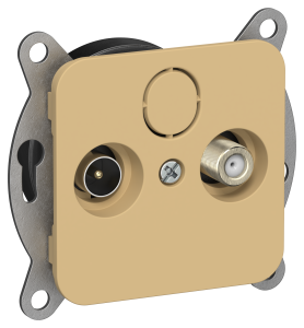 ТВ-розетка TV+SAT оконечная IEK Flite FI-AF23-O-K89 шамуа