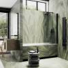 Шторка на ванну MaybahGlass MGV-605-6 поворотная, на монопетле, стекло сатин, профиль черный, 1400x400 фото 3