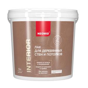 Акриловый лак для древесины для внутренних работ Neomid Interior глянцевый 5 л