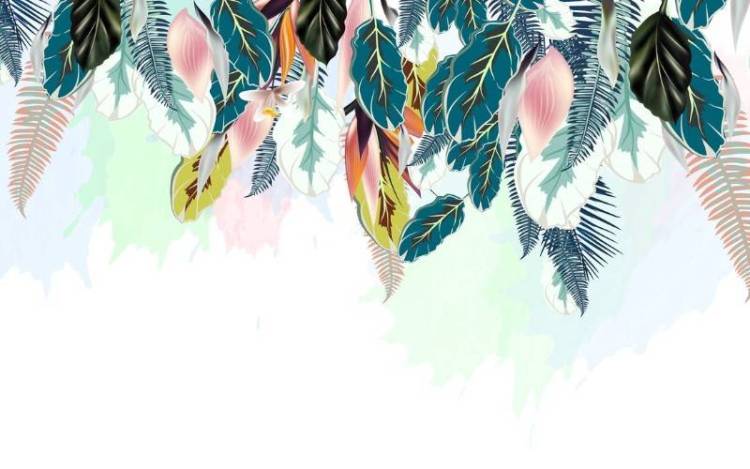 3D Фотообои Artegrafico «Тропическая гирлянда» TP-034 песок