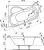 Акриловая ванна Vagnerplast Selena 150x100 L ультра белый фото 7