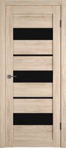 Межкомнатная дверь Владимирская Фабрика Дверей Atum 23 Sand Vellum стекло Black Gloss 900x2000
