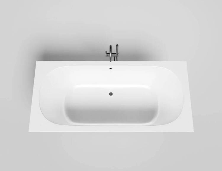 Ванна из искусственного камня Salini Ornella 103412M Белая матовая универсальная 190.8x80.3 S-Sense