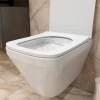 Унитаз подвесной Teymi Kati T40701 безободковый, с сиденьем микролифт, белый фото 5