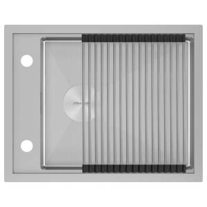 Мойка кухонная Paulmark Shelf 58 Uni PM725846-BS брашированная сталь