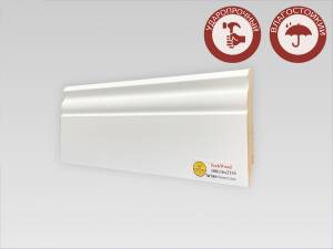 Плинтус МДФ TeckWood Титан Ренессанс Белый 2000x100x16