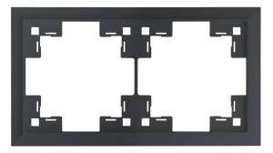 Двухместная рамка Rikett Classic 35920 MB черный сатин