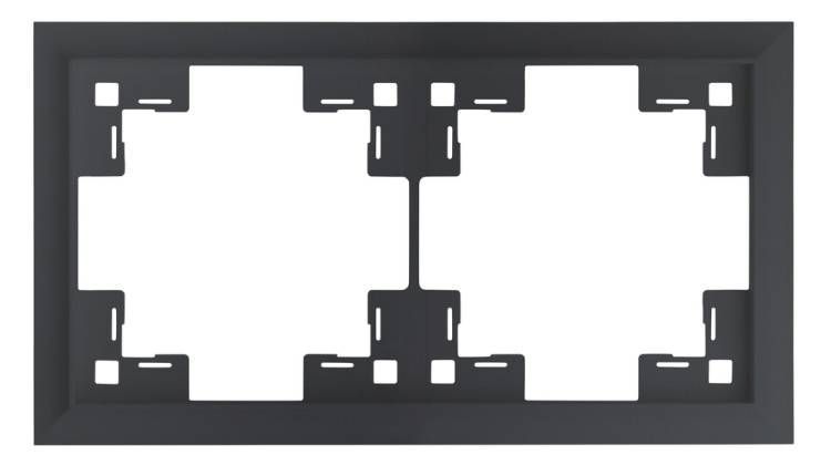 Двухместная рамка Rikett Classic 35920 MB черный сатин