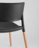 Набор из 4 стульев Stool Group Bistro 8086 BLACK X4 черный с деревянными ножками фото 7