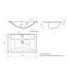 Раковина Uperwood Foster Quartz 291030032 белая матовая, жасмин, 70x45.5 фото 6