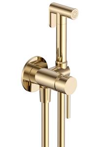 Гигиенический душ AQUAme Siena AQM6217BG скрытый монтаж, латунная лейка, Glossy Gold