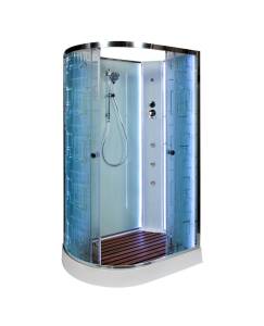 Душевая кабина AvaCan EM1512RNLED+GM с подсветкой и гидромассажем, 120x80x210