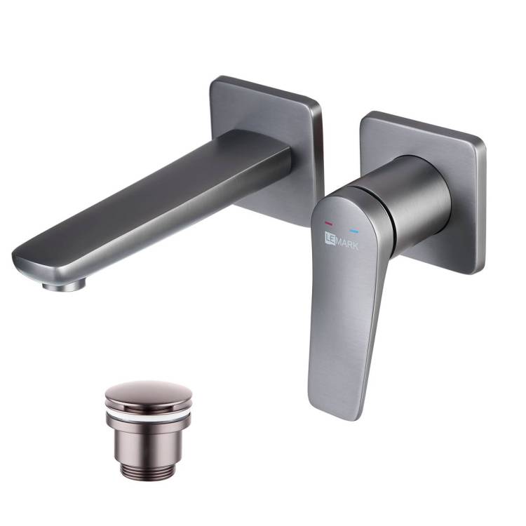 Смеситель для раковины Lemark Bronx LM3736GM графит
