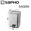 Урна SAPHO SIMPLE LINE для бытового мусора квадратная 6 л, c педалью и крышкой, нержавеющая сталь фото 6