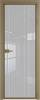 Межкомнатная дверь Profil Doors 1 AX цвет профиля Шампань, стекло безопасное 6 мм страйп 600x2000