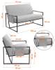 Диван Tetchair Charli lux 25215 sharp графит, экокожа фото 12