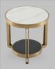 Стол журнальный Stool Group Калисто EET-316-BRCG white/black светлая и темная керамика 55x55x55 фото 4